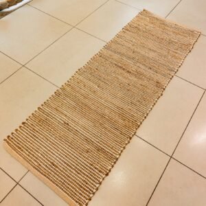 Passadeira Hubli Artesanal Juta Bege